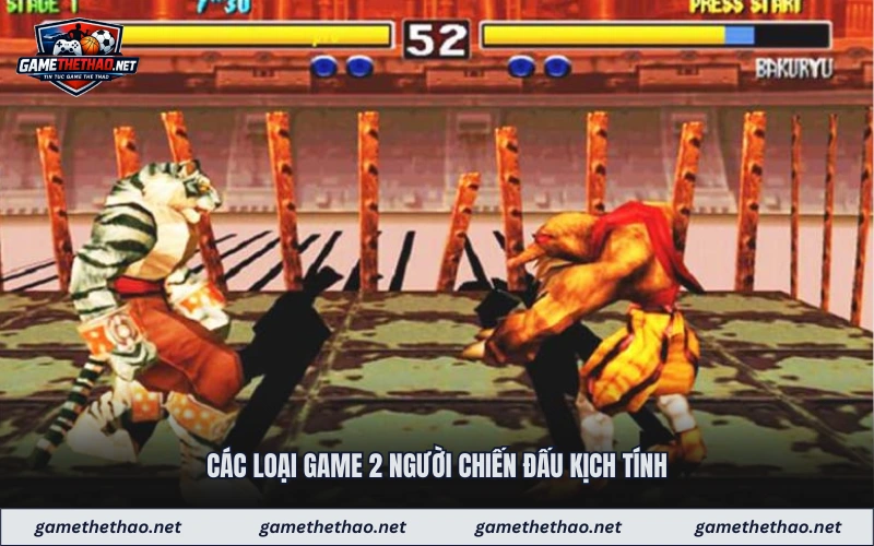 Các loại game 2 người chiến đấu kịch tính