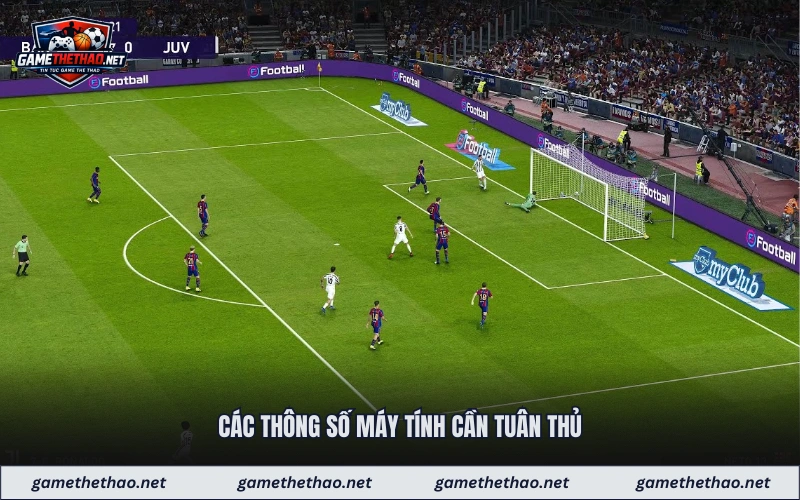 Các thông số máy tính cần tuân thủ